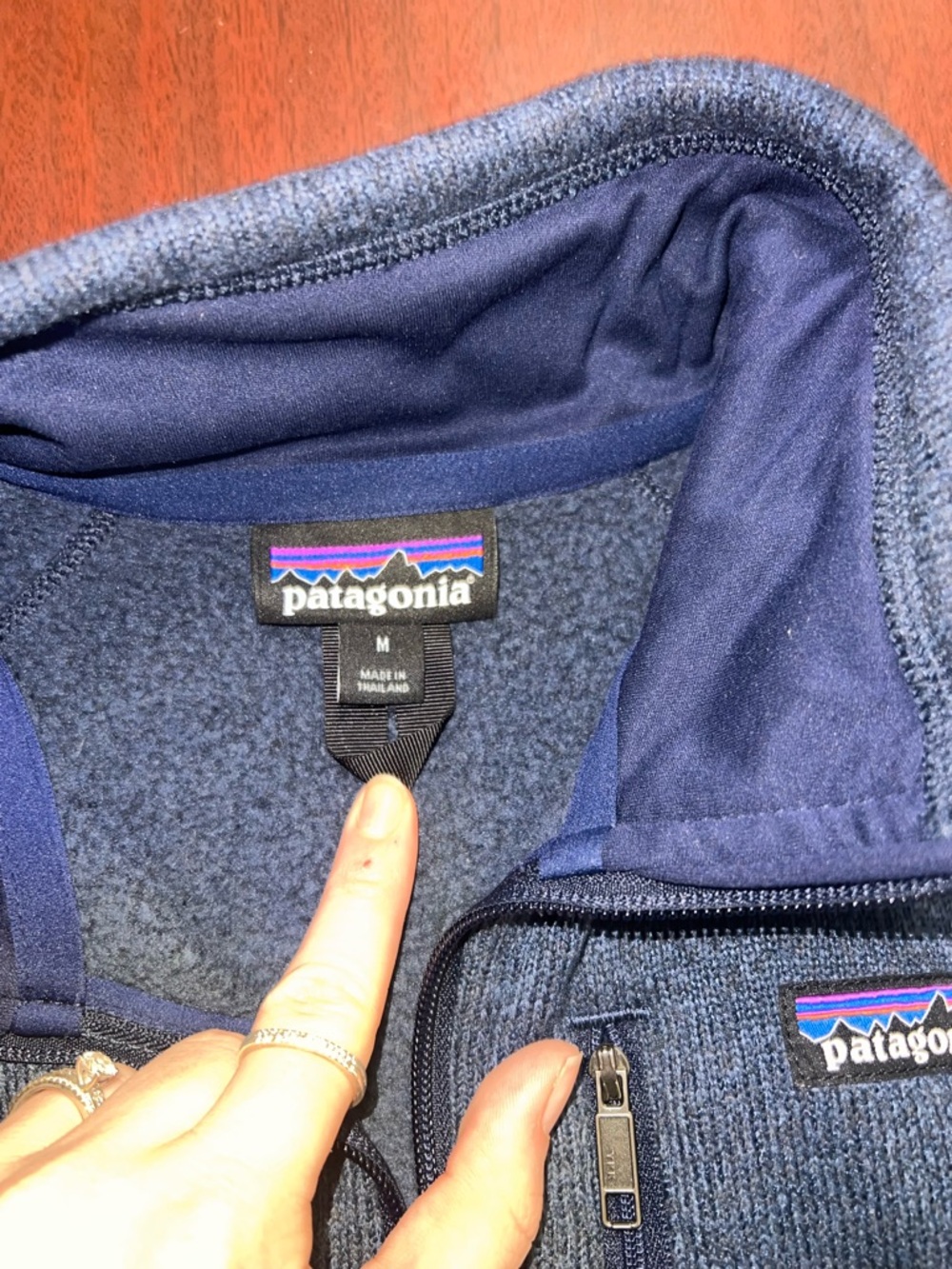 Patagonia Navy Pullover with UIC of Dentistry Embroidery - Picture 3 of 3